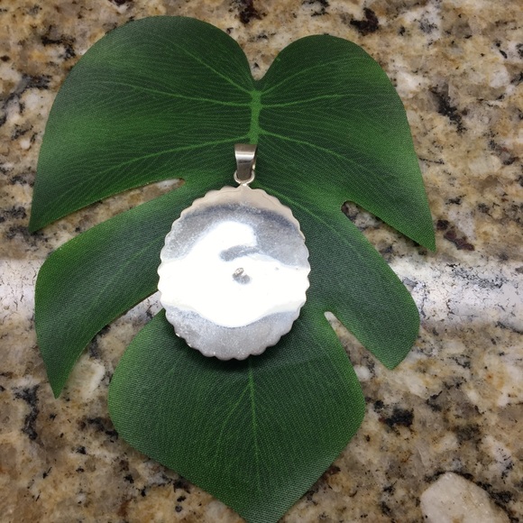 Sale ππΊ NWOT Green Turquoise Sterling Silver Pendant! - Picture 3 of 5